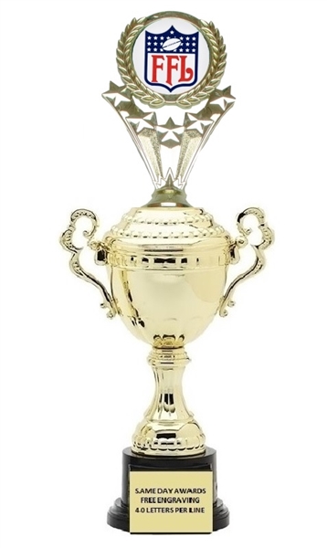 Monaco XL Gold Cup<BR> Fantasy Football Trophy<BR> 18.5 Inches