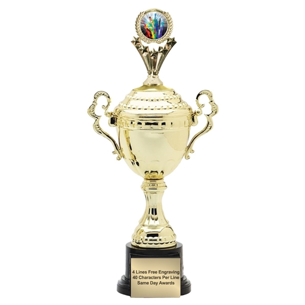 Monaco XL Gold Cup<BR> Art  Trophy<BR> 18.5 Inches