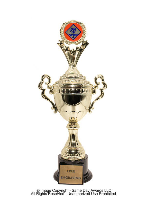 Monaco XL Gold Cup<BR> Cub Scouts Trophy<BR> 18.5 Inches