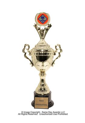 Monaco XL Gold Cup<BR> Cub Scouts Trophy<BR> 18.5 Inches
