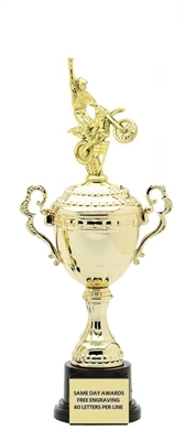Monaco XL Gold Cup<BR> Dirt Bike Trophy<BR> 18.5 Inches