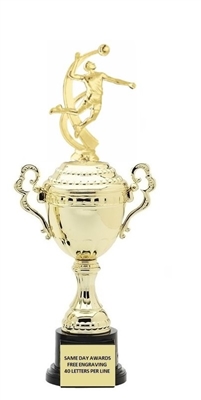 Monaco XL Gold Cup<BR> Motion Male Volleyball Trophy<BR> 18.5 Inches
