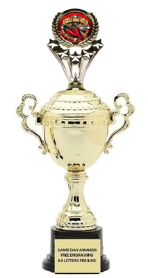 Monaco Gold Cup Trophy<BR> Chili Cook Off or Custom Logo<BR> 13.5-17 Inches