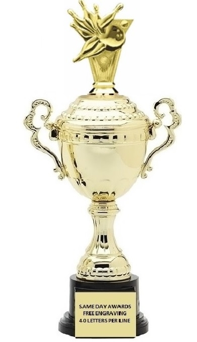 Monaco Gold Cup<BR> Bowling Trophy<BR> 13.5-17 Inches