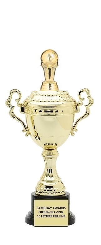 SPECIAL BUY<BR>Monaco Gold Cup<BR> Volleyball Trophy<BR> 9.5-10.5 Inches