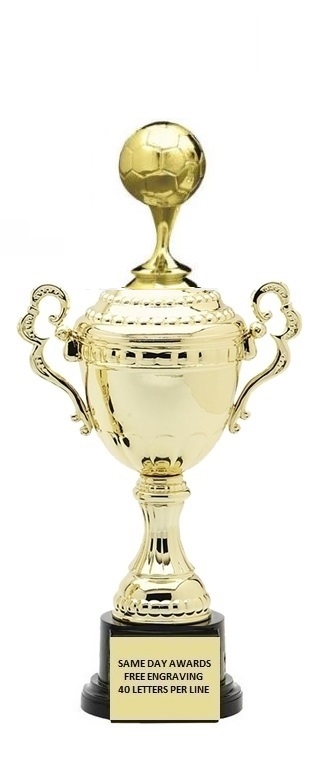 SPECIAL BUY<BR>Monaco Gold Cup<BR> Soccer Trophy<BR> 9.5-10.5 Inches