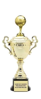 SPECIAL BUY<BR>Monaco Gold Cup<BR> Soccer Trophy<BR> 9.5-10.5 Inches