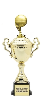 SPECIAL BUY<BR>Monaco Gold Cup<BR> Basketball Trophy<BR> 9.5-10.5 Inches
