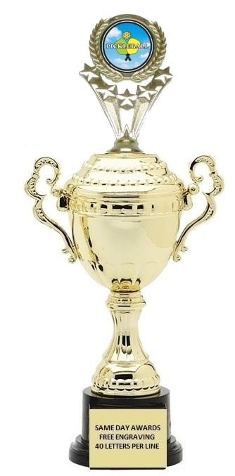 SPECIAL BUY<BR>Monaco Gold Cup<BR> Pickleball Trophy<BR> 13 Inches