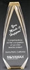 Executive Obelisk<BR> Gold Acrylic Trophy<BR> 7 or 8 Inches