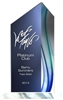 Premium Aqua Peak<BR> Blue Acrylic Trophy<BR> 9.75 to 12.25 Inches