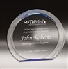 Round Halo<BR> Blue Acrylic Trophy <BR> 6 or 7 Inches