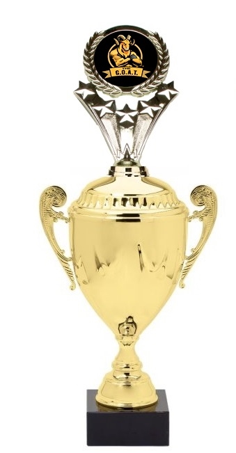 Premium Italian Torneo<BR> G.O.A.T.  Logo Trophy Cup<BR> 24 Inches