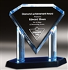 Presidential Diamond<BR> Blue Acrylic Trophy<BR>12 Inches
