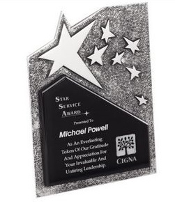 Silver Star <BR> Premier Plaque<BR> 8 Inches