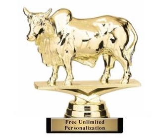 Brahman Bull Trophy<BR> 4 Inches
