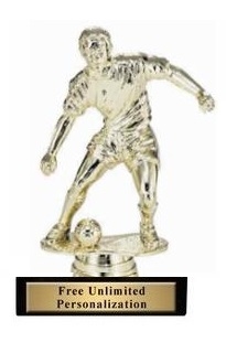 Soccer Dribble<BR> Male Trophy<BR> 6 Inches