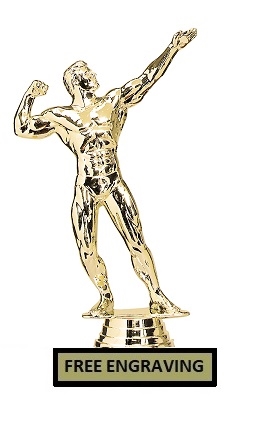 Male Bodybuilding Trophy<BR> 6.25 Inches