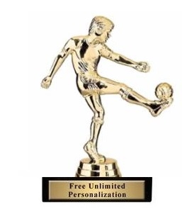 Soccer Kick<BR> Male Trophy<BR> 5.75 Inches