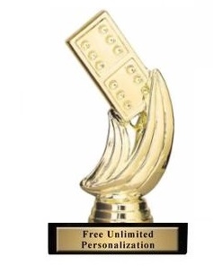 Domino<BR> Gold Trophy<BR> 3.25 Inches