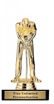 Male Putter<BR> Gold Trophy<BR> 6 Inches