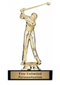 Male Golfer<BR> Gold Trophy<BR> 6.5 Inches