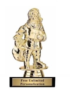Santa Claus<BR> Gold Trophy<BR> 5.75 Inches