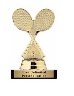 kostenlose Gravur bis zu 30 Buchstaben Tennis Trophy in 2 Größen 