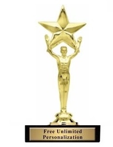 Male Star Victory Trophy<BR> 7 Inches