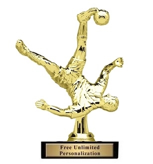 Soccer Bicycle Kick<BR> Male Trophy<BR> 6 Inches