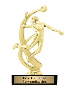 Motion Female<BR> Volleyball Trophy<BR> 7.25 Inches