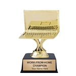 Work From Home Champion<BR> Gold ComputerTrophy<BR> 3.75 Inches