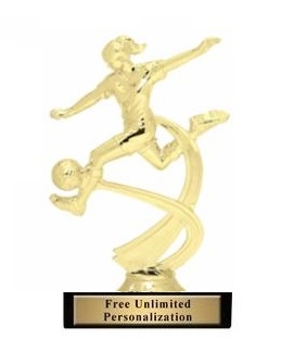 Motion Female<BR> Soccer Trophy<BR> 7 Inches