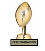 Inflation Buster<BR>Mini Football <BR> Gold Trophy<BR> 3.75 Inches