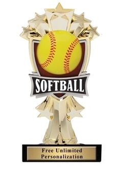 Softball All-Star<BR> Gold Trophy<BR> 7.25 Inches