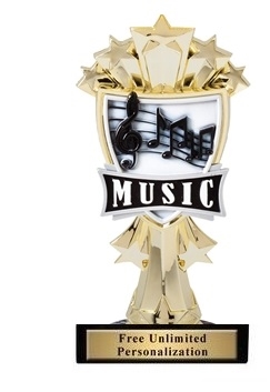 Music All-Star<BR> Gold Trophy<BR> 7.25 Inches
