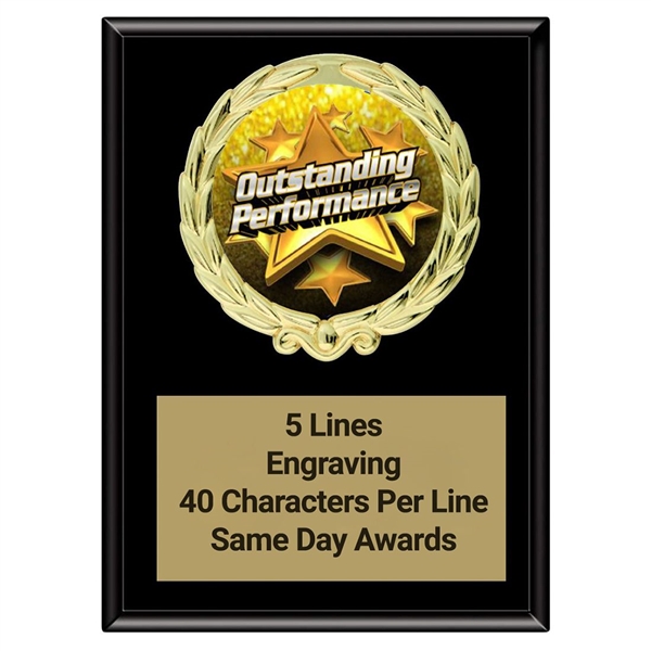 Magic Outstanding Performance Plaque<BR> Stock or Custom Logo <BR> 3 Sizes