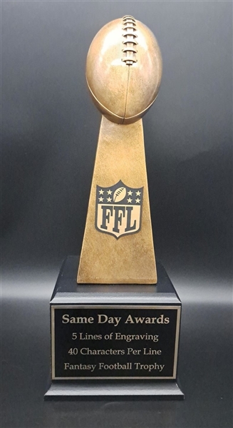 Gold Lil Vince<BR> Premium Football Trophy<BR> 14 Inches