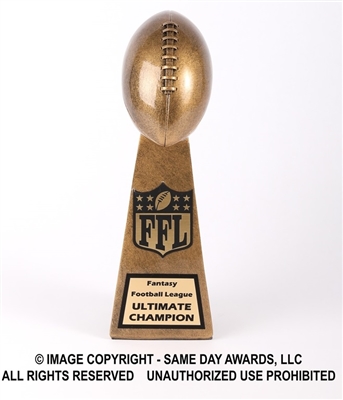 Gold Vince<BR> Football Trophy<BR> 15 Inches