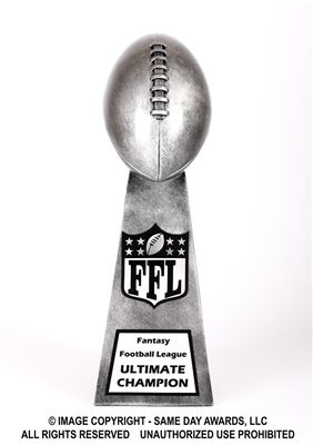 Silver Vince<BR> Football Trophy<BR> 15 Inches