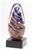 Purple Tornado<BR> Art Glass Trophy<BR> 6.75 Inches