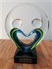 Unity Art Glass Trophy<BR> 10 Inches