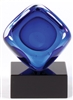 Cobalt Illusion<BR> Art Glass Trophy<BR> 4.5 Inches