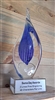 Blue Swirl<BR> Art Glass Trophy<BR> 13.5 Inches