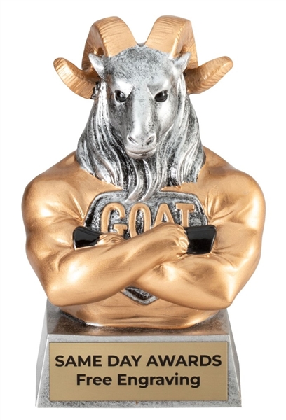 Billy Jacked Superhero GOAT Trophy | Custom Engraved Greatest Of