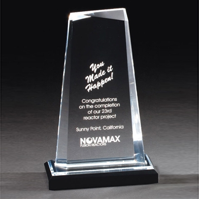 Executive Gem<BR> Clear Acrylic Trophy<BR> 7 or 9 Inches