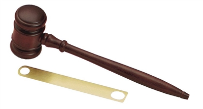 Solid Walnut<BR> Deluxe Gavel<BR> 10 Inch