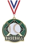 Hi Tech Baseball Medal<BR> Gold Back Only<BR> 2 Inches