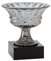 The Smoke<BR> Crystal Trophy Vase<BR> 8.25 Inches
