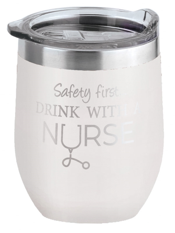 16 Oz. Tahoe<BR> Ringneck Insulated Wine Tumbler<BR> White